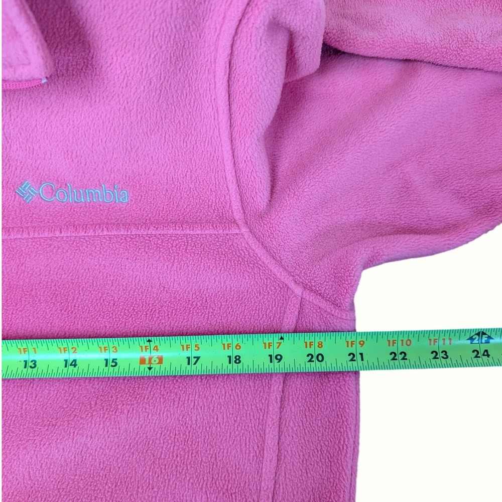 Columbia Medium Pink Fleece Full Zip Cozy Jacket w/ Zipper Pockets & Cinch Waist - Picture 13 of 15